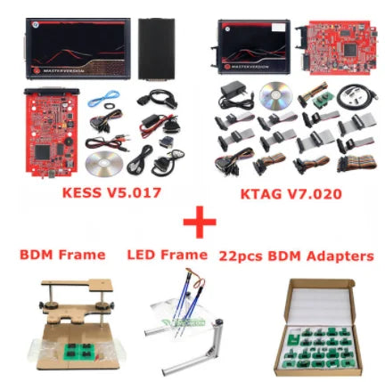 2025 Kess Ksuit V2 5.017 K TAG 7.020 2.25 4 LED Master Unlimited Online KESS Car TrucK ECU Tool BDM Frame OBD2 Programmer Kit