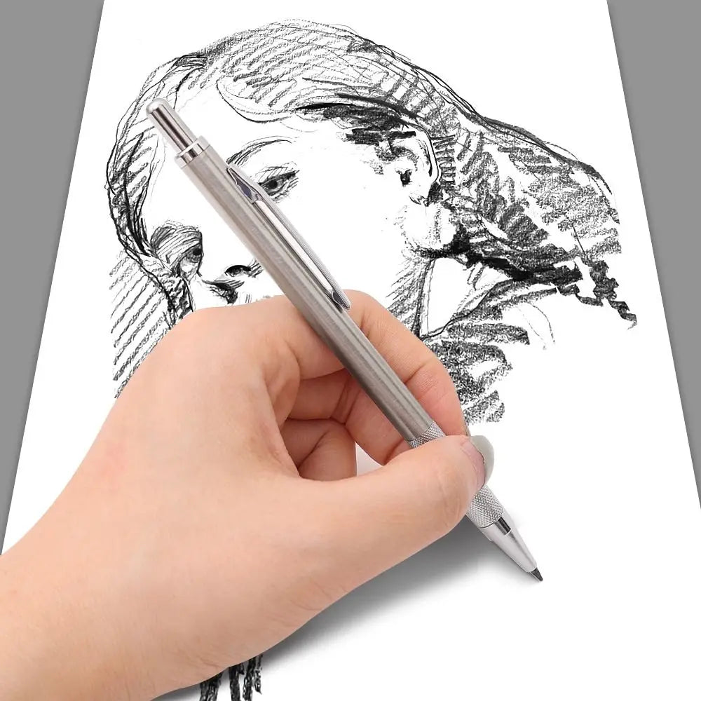 0.3/0.5/0.7/0.9/1.3/2.0/3.0MM Mechanical Pencil Drawing Writing Tool Sketch Comics Design Automatic Pencil Metal