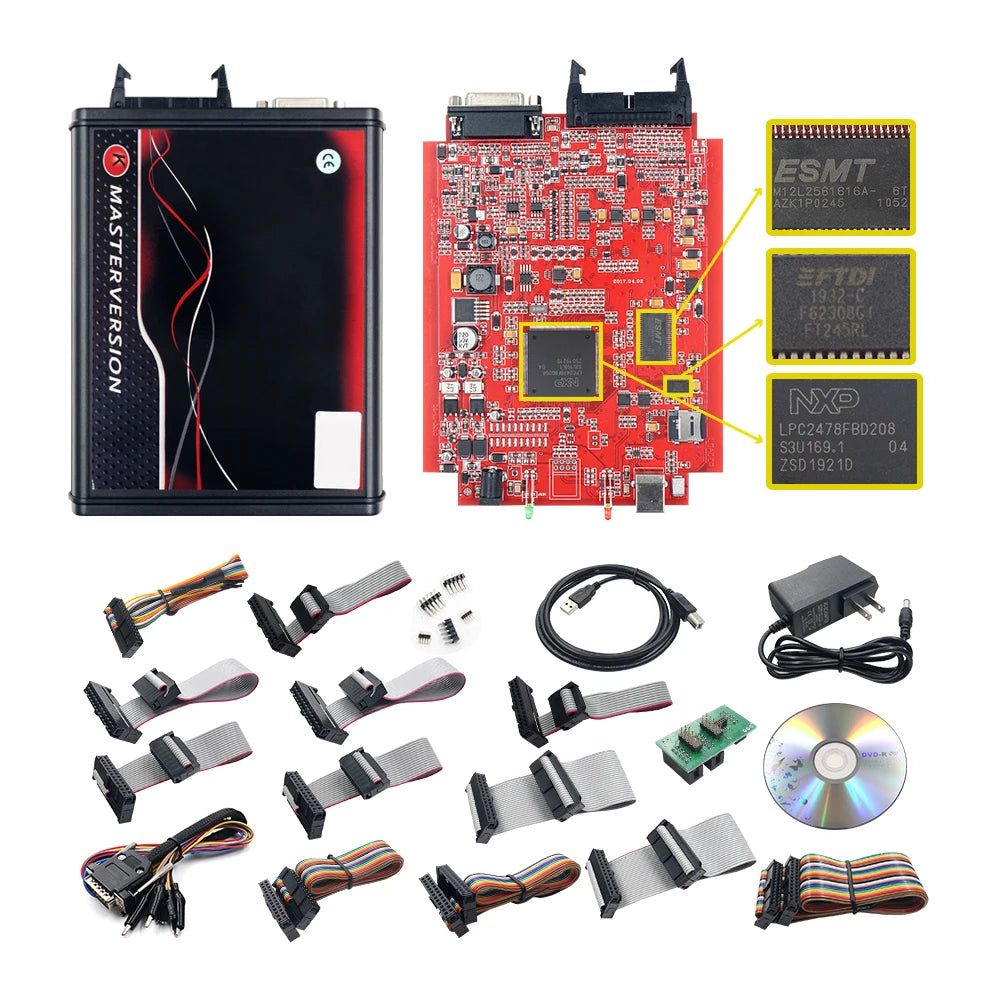 2025 Kess Ksuit V2 5.017 K TAG 7.020 2.25 4 LED Master Unlimited Online KESS Car TrucK ECU Tool BDM Frame OBD2 Programmer Kit